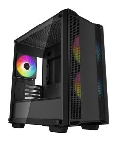 Deepcool Micro-ATX CASE CC360 Black, Mini-ITX / Micro-ATX, 4, Power supply included No, 1x USB3.0, 1x USB2.0, 1x Audio, ABS+SPCC+Tempered Glass, 1×120mm