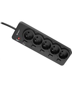 Tracer 46976 PowerGuard 1.8m Black (5 Outlets)