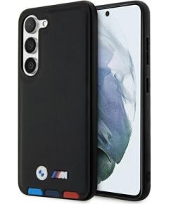 BMW BMHCS23S22RDPK Leather Textured & Stripe Aizmugurējais Apvalks Priekš Samsung Galaxy S23