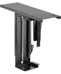 Maclean MC-885 B Under Desk Computer Holder Black Adjustable Max. 10kg.