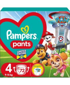 PAMPERS WB Paw Patrol diapers size 4 9-15kg 72 pcs.