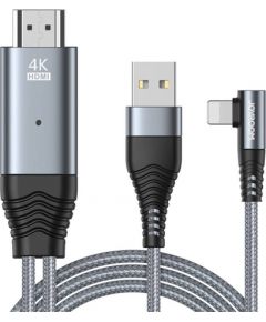 Mirroring Cable to HDMI / Lightning / 4K / 3m Joyroom SY-35L1 (gray)