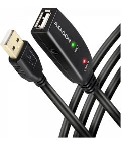 Axagon ADR-215 Active extension USB 2.0 A-M > A-F cable, 15 m long. Power supply option.
