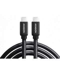 Axagon Data and charging USB 3.2 Gen1 cable lengh 3 m. PD 60W, 3A. Black braided.