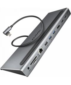 Axagon Multiport USB-C 5Gbps TRIPLE 4K DISPLAY hub HMC-4KX3