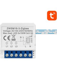 Smart Switch Module ZigBee Avatto ZWSM16-W3 TUYA