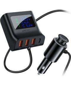 Car Charger Acefast B8, 3x USB + USB-C, 90W (black)