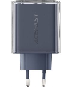 Wall charger Acefast A45, 2x USB-C, 1xUSB-A, 65W PD (grey)