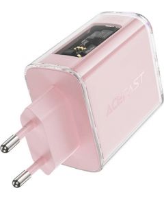 Wall charger Acefast A45, 2x USB-C, 1xUSB-A, 65W PD (pink)