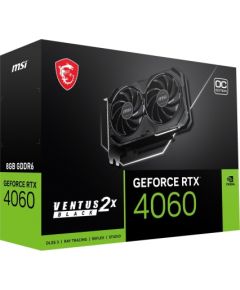 MSI GeForce RTX 4060 VENTUS 2X BLACK 8G OC NVIDIA 8 GB GDDR6 DLSS 3