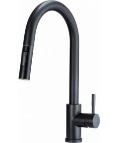 KITCHEN MIXER WITH PULL-OUT SHOWER DEANTE TWO FLOWS, BLACK LIMA