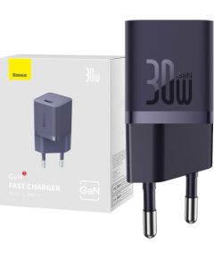 Mini wall charger Baseus GaN5 30W (purple)