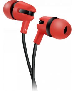 CANYON SEP-4, Stereo earphone with microphone, 1.2m flat cable, Red, 22*12*12mm, 0.013kg