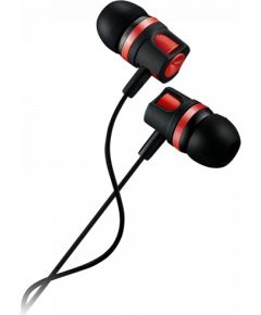 CANYON EP-3, Stereo earphones with microphone, Red, cable length 1.2m, 21.5*12mm, 0.011kg