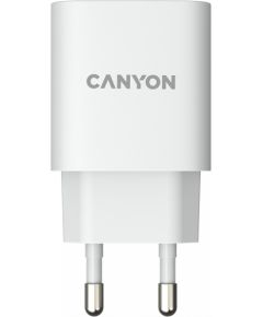 CANYON H-20-04, PD 20W/QC3.0 18W WALL Charger with 1-USB A+ 1-USB-C   Input: 100V-240V, Output: 1 port charge: USB-C:PD 20W (5V3A/9V2.22A/12V1.67A) , USB-A:QC3.0 18W (5V3A/9V2.0A/12V1.5A), 2 port charge: common charge,  total 5V, 3A, Eu plug  , Over- Volt