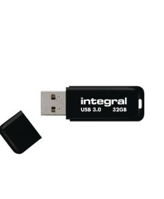 Integral USB 32GB Black, USB 3.0 with removable cap