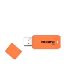 Integral USB Flash Drive Neon 16GB USB 2.0 - Orange