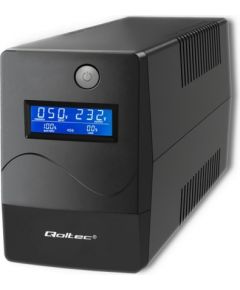 Qoltec 53977 Uninterruptible Power Supply | Monolith | 450VA | 240W | LCD | USB | RJ45