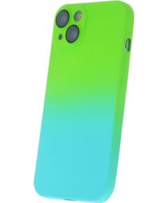 Fusion Neogradient case 3 силиконовый чехол для Apple iPhone 13 зеленый голубой
