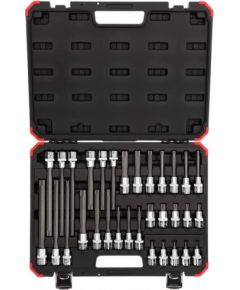 GEDORE Red screwdriver socket set, 1/2 (black/red, 32 pieces, TORX, in case) 3301577