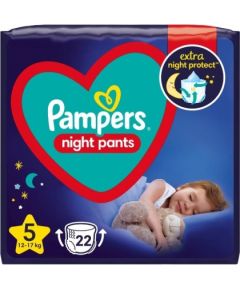 Pampers Night Pants diapers 12-17kg, size 5-JUNIOR, 22pcs