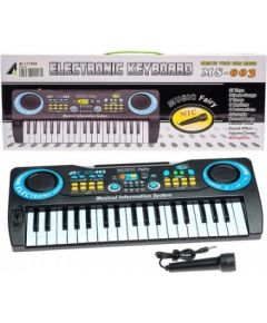 Детский синтезатор 37 мини клавиши с микрофоном (батареи)  32 см 541061