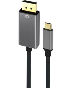 RoGer Kabelis USB-C uz DisplayPort 4K@60Hz / 1.8m / Peleks