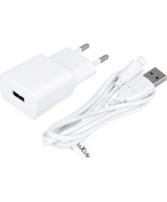 Maxlife MXTC-01 charger 1x USB 1A white + Lightning cable