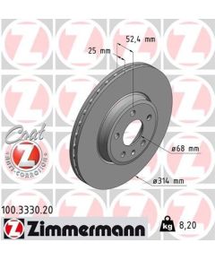 Zimmermann Bremžu disks 100.3330.20