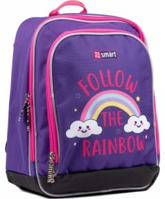 Skolas mugursoma SMART H-55 "Follow the rainbow", violeta