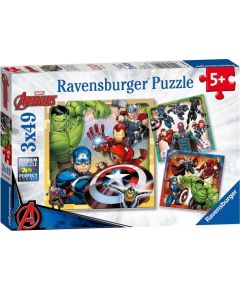 RAVENSBURGER puzzle Marvel Avengers 3x49p, 08040