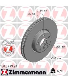 Zimmermann Bremžu disks 150.3478.20