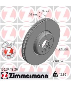 Zimmermann Bremžu disks 150.3479.20
