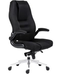 Krēsls ar roku balstiem ANTARES MARKUS 8400, melna mākslīgā āda Biroja krēsli