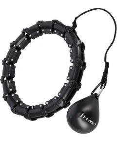 Vingrošanas aplis ar atsvaru HHW02 HULA HOP BLACK WITH WEIGHT HMS