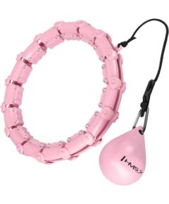 Vingrošanas aplis ar atsvaru HHW02 HULA HOP LIGHT PINK WITH WEIGHT HMS