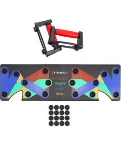 Atspiešanās statīvs PU10 RED MULTI PUSH UP BOARD HMS