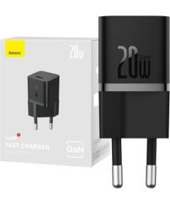 Mini wall charger Baseus GaN5 20W (black)