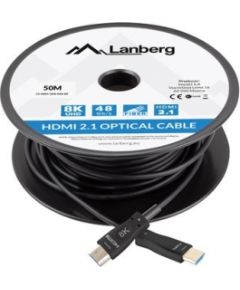 LANBERG HDMI CABLE M/M V2.1 50M 8K OPTICAL AOC