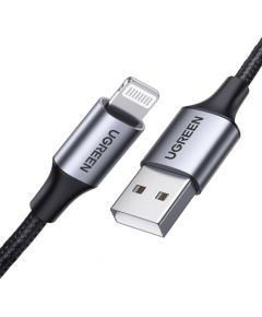 Cable Lightning to USB-A UGREEN 2.4A US199, 1.5m (Black)