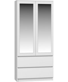 Top E Shop Topeshop SS-90 BIEL LUSTRO bedroom wardrobe/closet 5 shelves 2 door(s) White