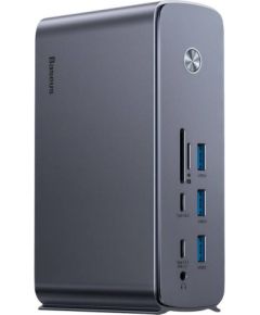 Hub Baseus UnionJoy 17-Port (USB-C to HDMI4K@60Hz*2+DP4K@60Hz*1+USB3.0*3+USB-C3.0*2+USB2.0*2+PD*1+PC*1+RJ45*1+SD/TF*1+3.5mm*1+DC*1） USB / Type-C Hub