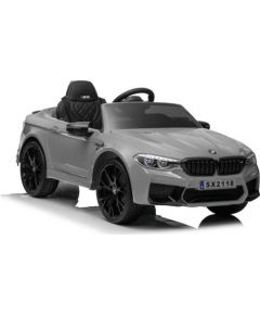 Lean Cars Vienvietīgs elektromobilis bērniem BMW M5, pelēks, lakots