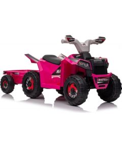 XMX630T elektriskais kvadracikls ar piekabi, rozā krāsā