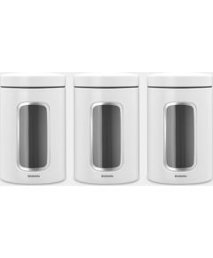 BRABANTIA kārbas ar lodziņu komplekts 3 vienības, 1,4, white - 306068