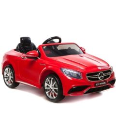 Lean Cars Mercedes S63 AMG Red - Electric Ride On Car - Rubber Wheels Leather Seat RC