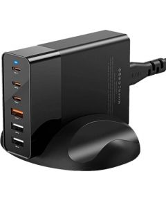 Wall charger Blitzwolf BW-S25, 75W, 3x USB + 3x USB-C (black)