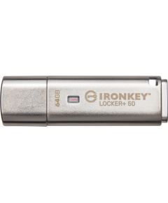 Pendrive Kingston IronKey Locker+ 50, 64 GB  (IKLP50/64GB)