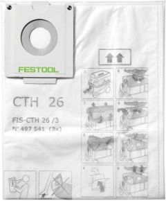 Auduma putekļu maiss putekļsūcējam Festool FIS-CTH 48/3; 3 gab.