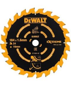 Griešanas disks DeWalt; 184x1,6x16,0 mm; Z24; 7°